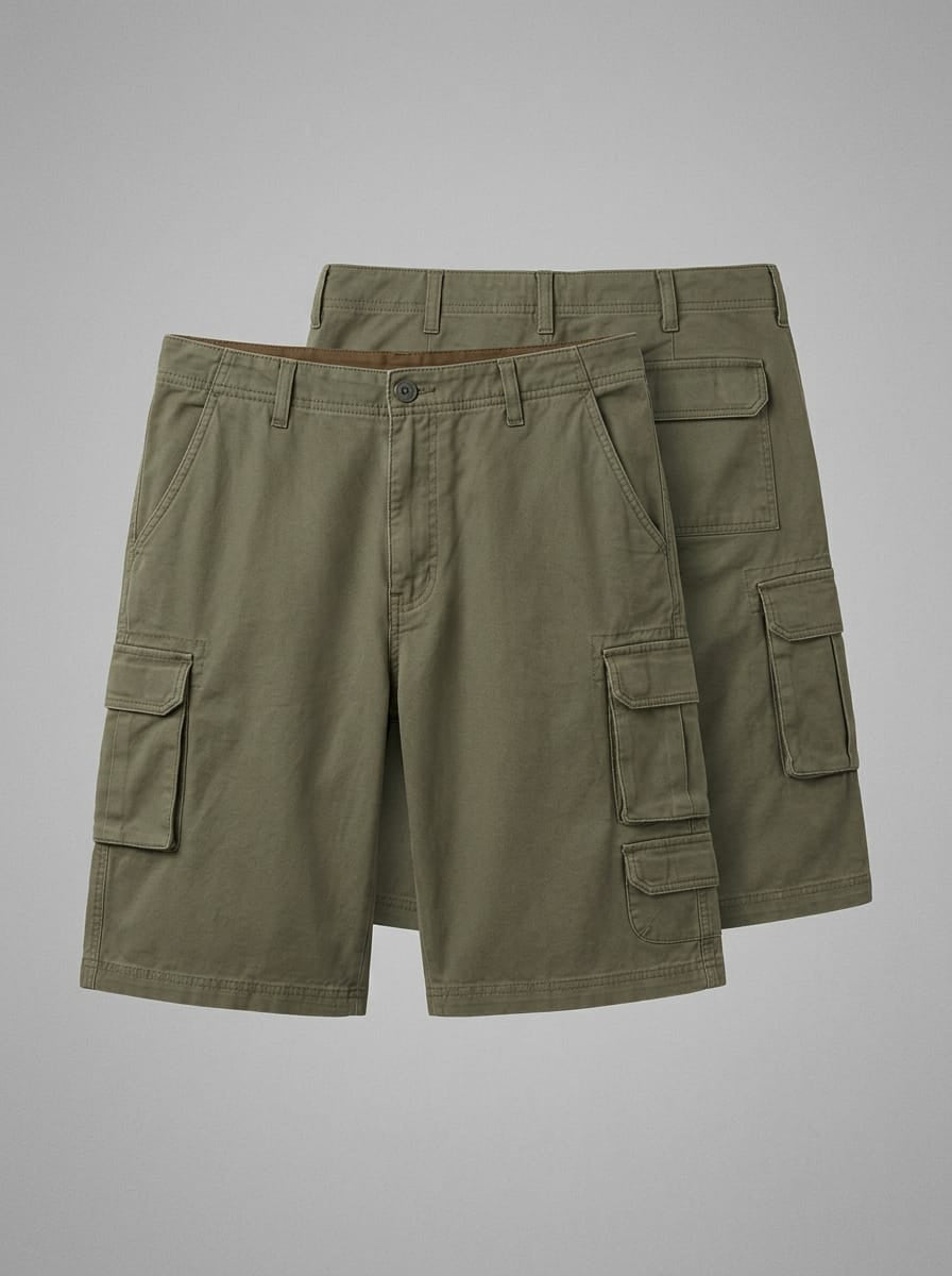 Men's Twill Cargo Shorts pocket flap